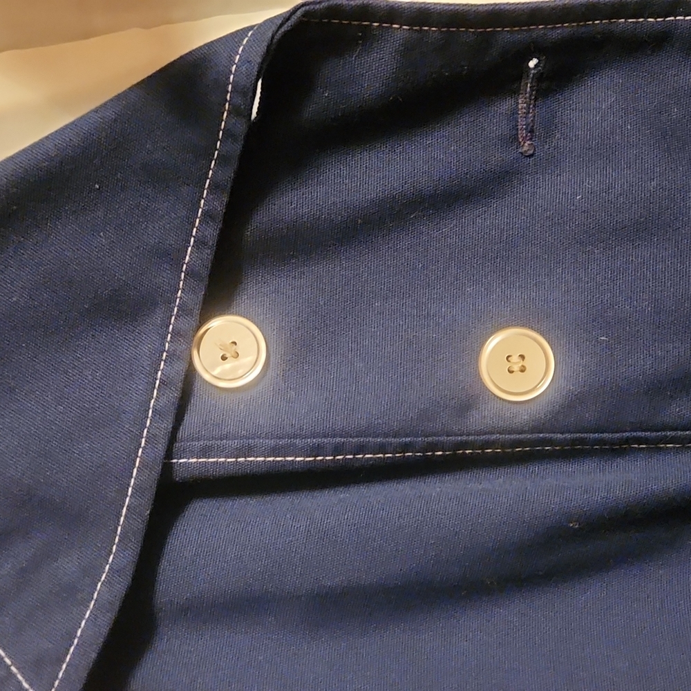 Antique Vintage Women's mid length jacket navy blue - Picture 4 of 5